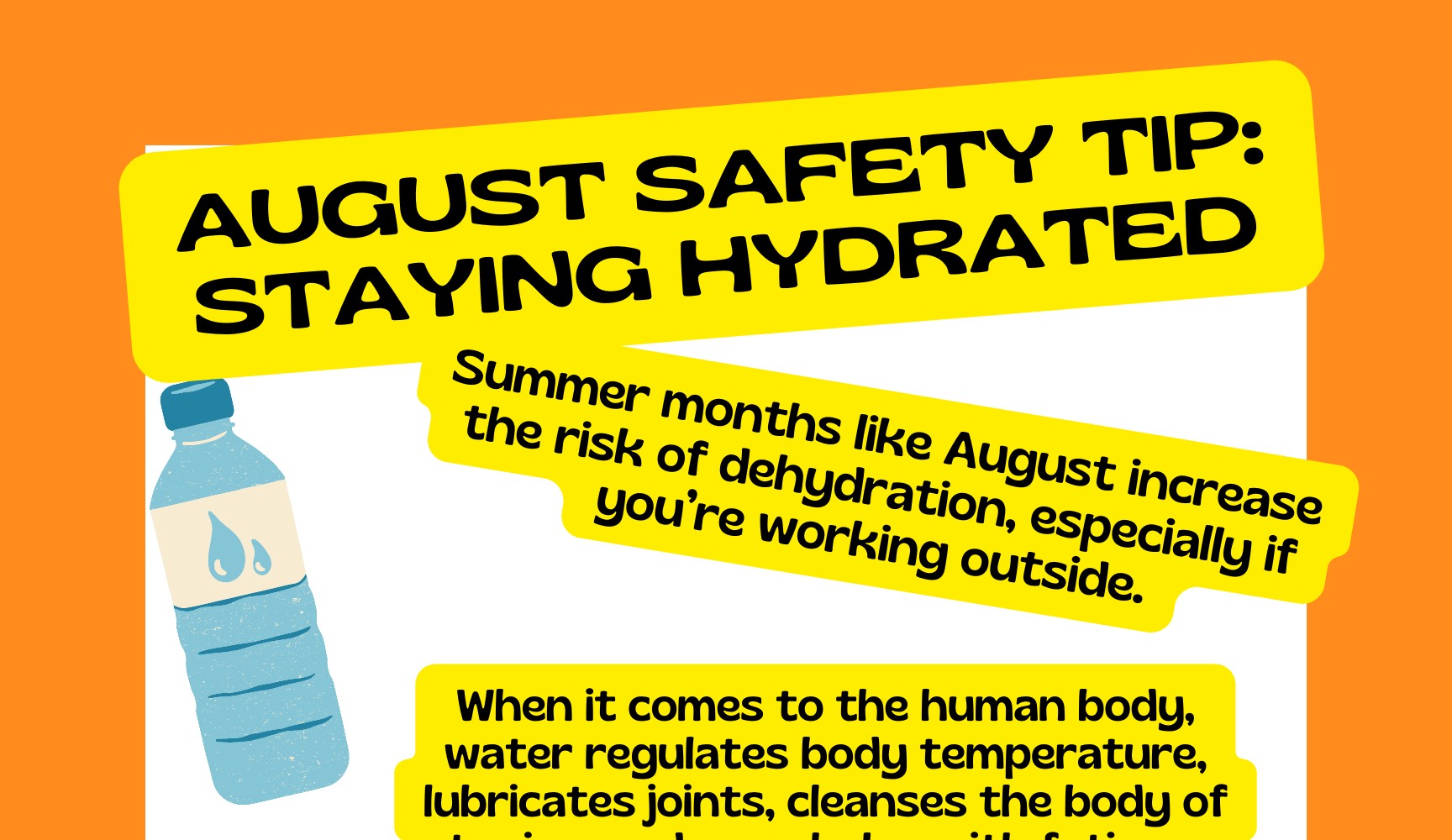 Heat Safety Tip: Stay Hydrated!